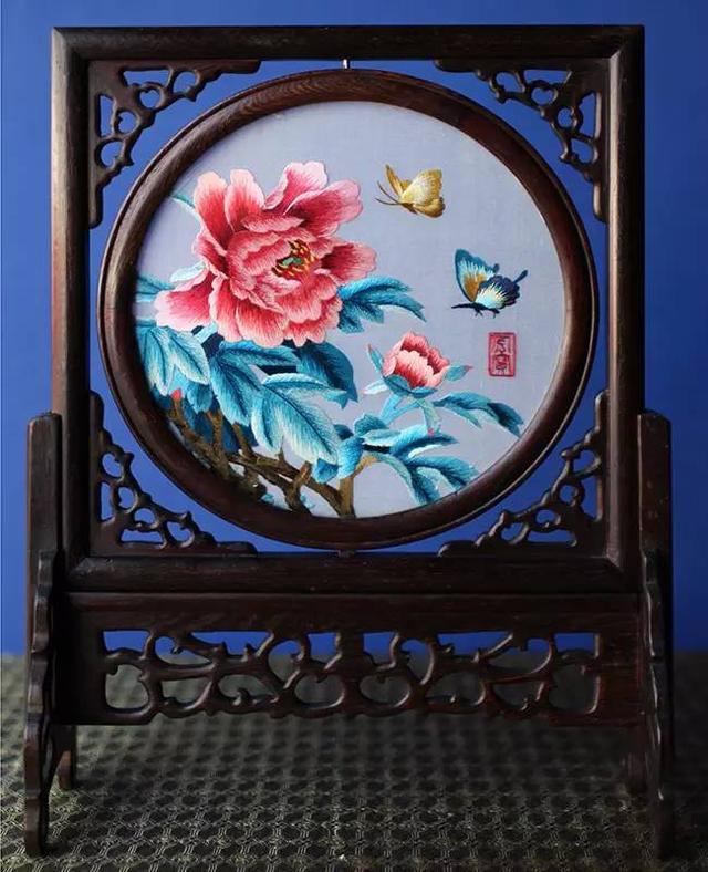 牡丹双面绣的起源与传承