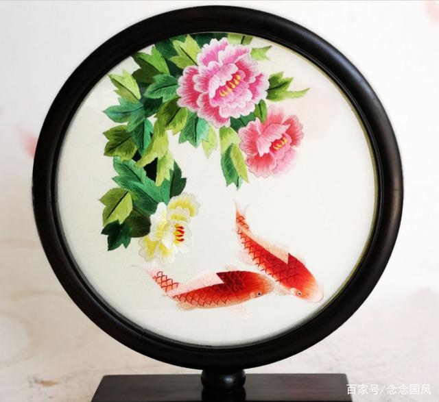 花开富贵双面绣，传统艺术的瑰丽展现