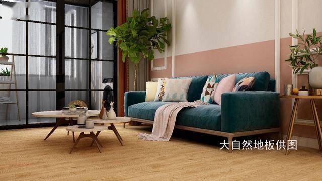 大自然地板铺装效果图，艺术与实用的完美融合