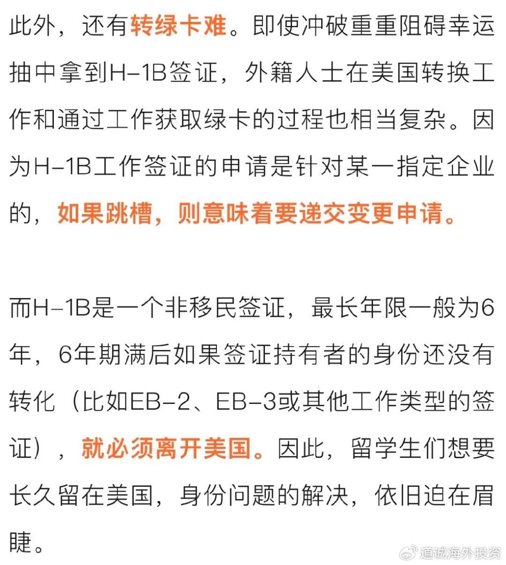 美国各专业H1B签证申请解析