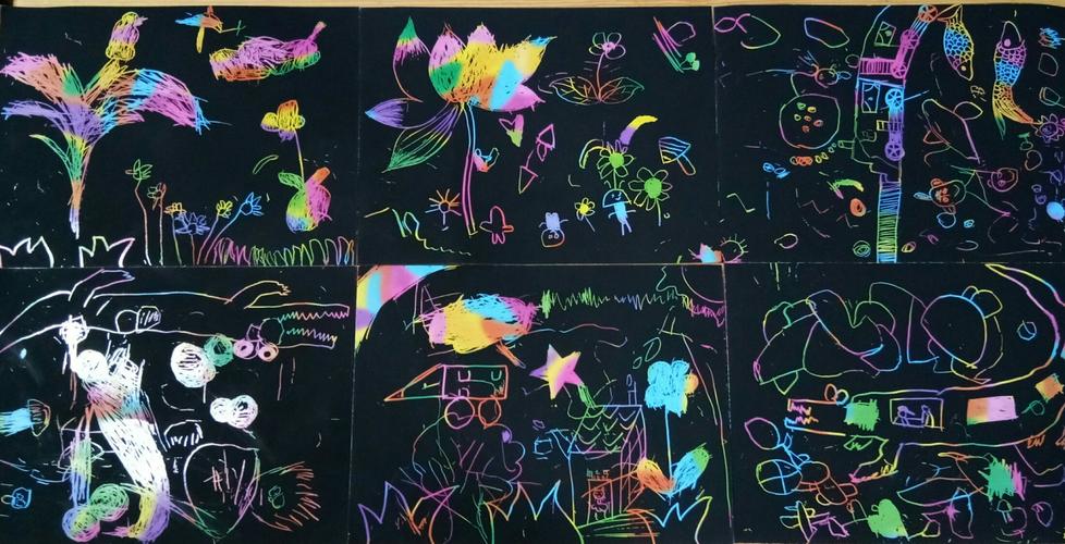 幼儿园美术刮蜡画设计，创意与乐趣的结合
