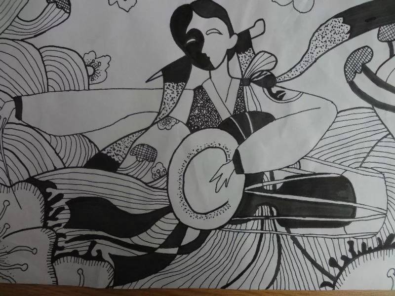 大班美术线描画教案
