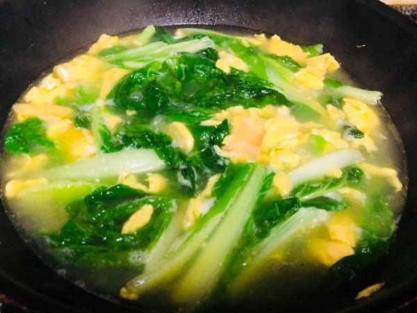 小白菜蛋花汤，一道家常美食的做法分享