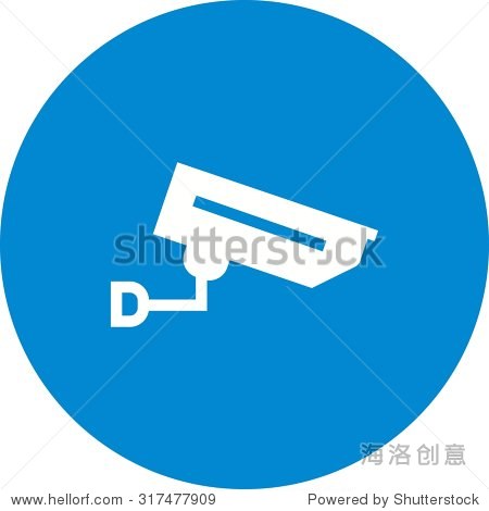 电子监控图标，现代社会的安全与便利的象征